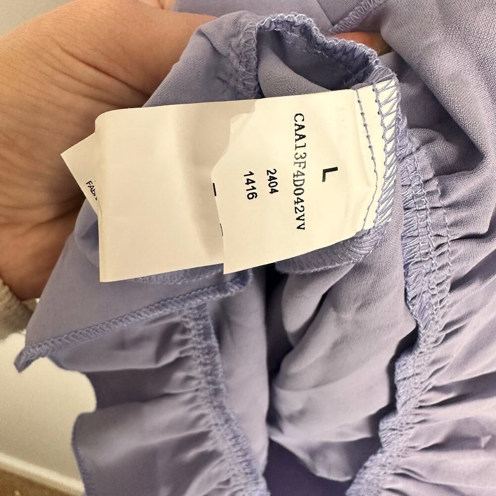 Cupshe Lavender Sleeveless V-Neck Ruffle Hem Romper Large NWT Festival Vacation - Picture 10 of 12